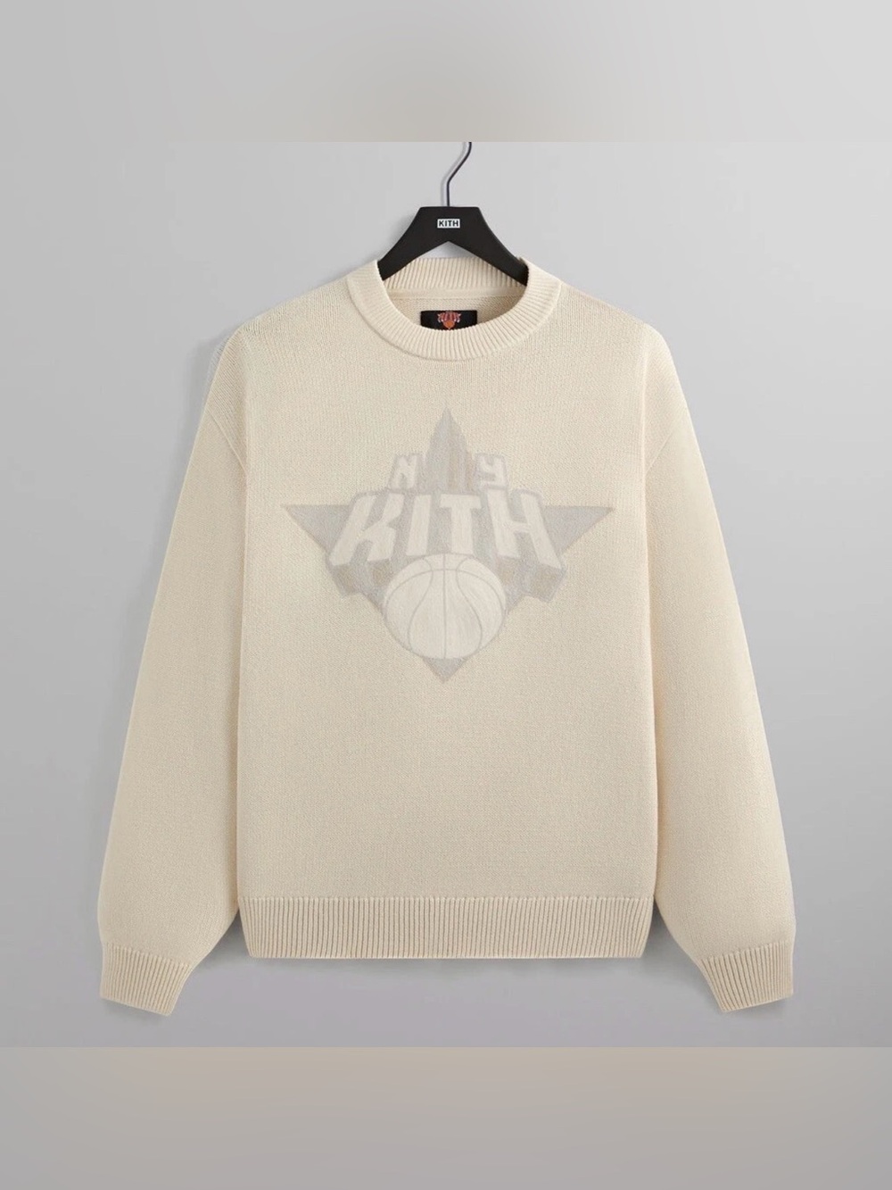 Kith for the New York Knicks Empire Lewis Sweater FW24 Sandrift Men’s Size XL